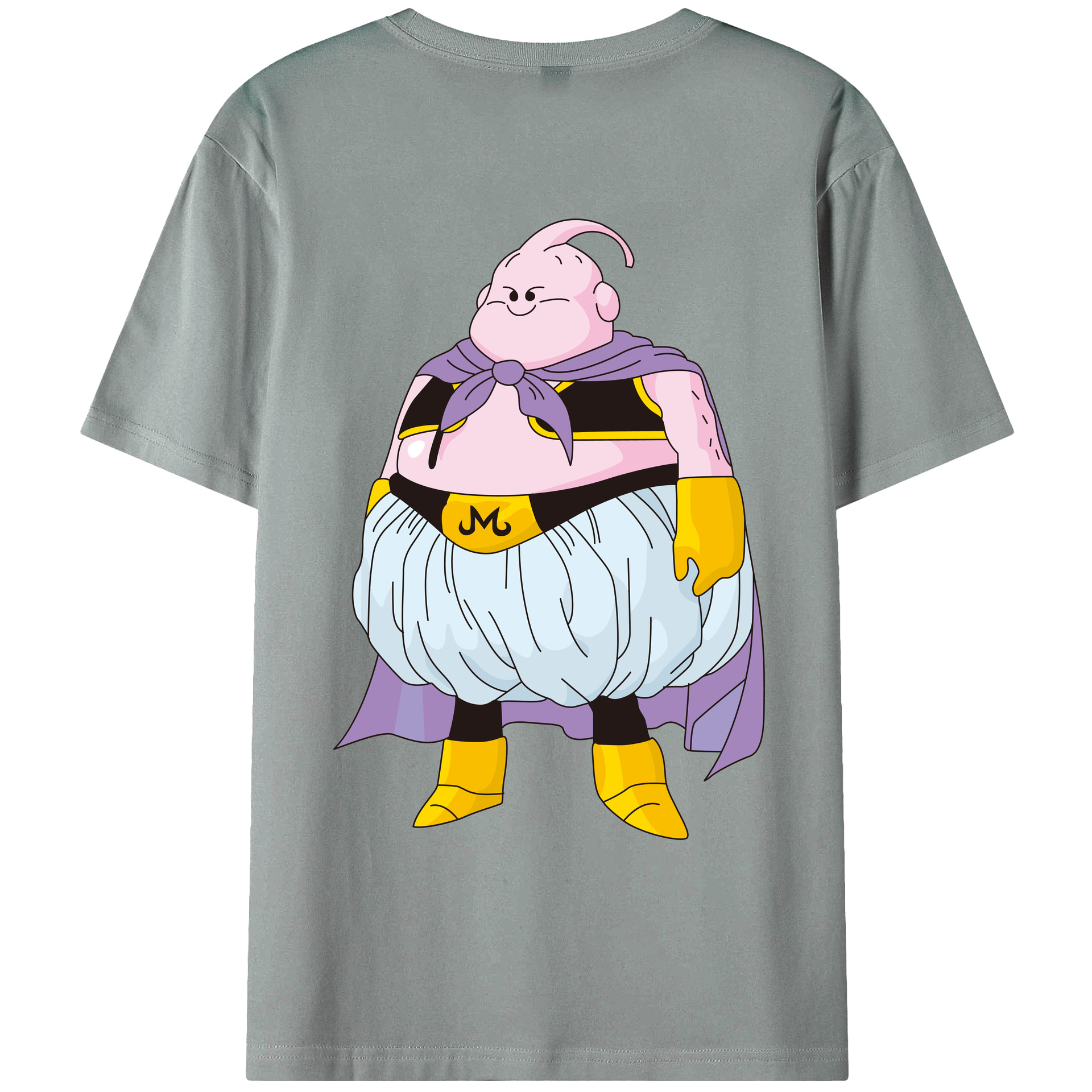 （画像用） ドラゴンボール 魔人ブウ DRAGON BALL Majin Buu 綿100％ メンズ半袖Tシャツ（バックプリント） 通気性